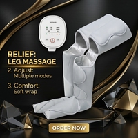 Masseur de compression pour pieds et mollets 2026 Air Relax, avec bottes de massage à pression pour la circulation des pieds et des jambes, thérapie de circulation sanguine