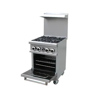 24 Inch Manufacturer Gas Stove 4 Burner Stainless Steel Free Standing Cooking Range With Gas Oven