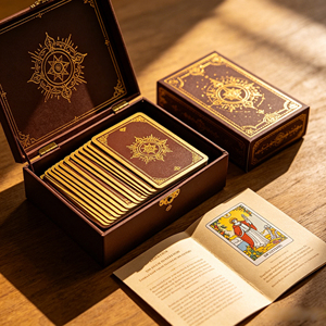 Carte dei Tarocchi Personalizzate di Alta Qualità, Stampa Olografica con Finitura Opaca, Carta Artistica 350gsm, Bordi Dorati - Product Image 2
