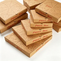 Boîte à pizza en carton jetable en gros, épaisseur 0,8 mm, durable, écologique, emballage à emporter