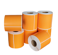 Produsen Stiker Label, Pencetakan Label Pengiriman Thermal Langsung 4x6 Warna Kuning, Stiker Karton, Label Pengiriman untuk Printer Zebra