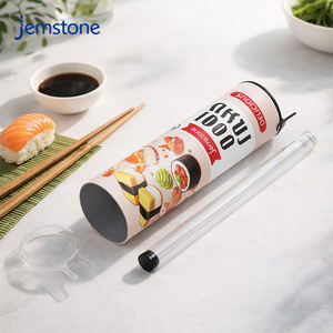 Custom Sushi Food Grade Paper Tube Recyclable Kraft Cardboard Cylinder <b>Packaging</b> <b>Box</b> Protein Powder Paper Tube Container - Product Image 4