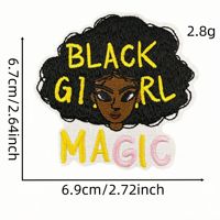Parches Bordados Personalizados al por Mayor para Fabricantes, Ecológicos, Negros, con Letras Inglesas y Estrellas, para Diseñadores