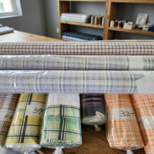 Cotton 60s <b>Medium</b> Weight 110 GSM High Density Stripe/Check Woven 58/60" Stock <b>Fabrics</b> for Outdoor Use Stretch Printed Pattern - Product Image 3