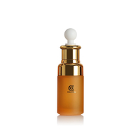 Bouteille en verre ronde colorée unique de 50ml avec compte-gouttes et bouchon en aluminium à vis pour diffuseur et emballage