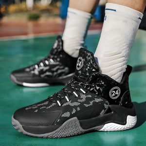 Boys' <strong>Basketball</strong> Sports <strong>Shoes</strong> Autumn Summer New Soft Bottom Anti Slip Medium Large Sports Fashion Comfortable Breathable High - Product Image 3
