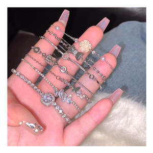 Pulsera plata 925 Ley por mayor Venta al por mayor 925 Joyas de plata esterlina Encantos Pulsera prendas de plata 925 y pulseras - Product Image 1