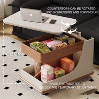 Table basse gain de place avec rangement, meuble de salon moderne, table à thé mobile pour petit appartement