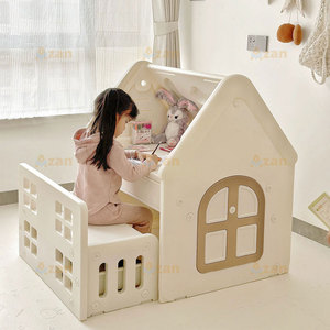 Table d'étude et <span class=keywords><strong>de</strong></span> lecture multifonctionnelle <span class=keywords><strong>pour</strong></span> enfants avec banc <span class=keywords><strong>de</strong></span> rangement <span class=keywords><strong>pour</strong></span> la garderie et la chambre d'enfant - Product Image 6