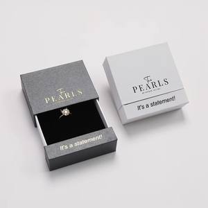 Caja de Joyería de Cartón con Logotipo Personalizado, Forma Cuadrada, Cierre con Cordón, para Pulseras, Anillos, Collares, Pendientes, Regalo de San Valentín - Product Image 1