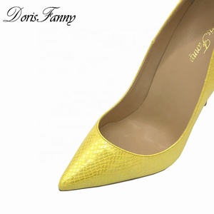 Yellow Summer Thin <b>Heels</b> Women's Fashion Fancy Luxury Mary Jane Pumps Super <b>High</b> 2023 Party Wedding Stiletto Shoes Sexy - Product Image 2