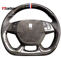 YTcarbon pour DS DS5 pièces automobiles accessoires intérieurs de voiture Style de course volant en Fiber de carbone véritable personnalisé