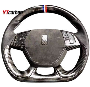 YTcarbon para DS <span class=keywords><strong>DS5</strong></span>, piezas de automóviles, accesorios interiores de automóviles, estilo de carreras, volante de fibra de carbono Real personalizado - Product Image 3