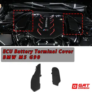 Coperchio terminale <span class=keywords><strong>batteria</strong></span> ECU in fibra di carbonio a secco vano motore modificato relè piastra protettiva per <span class=keywords><strong>BMW</strong></span> G90 M5 - Product Image 2
