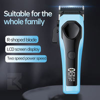 Tondeuse à cheveux personnalisable pour salon avec base de charge, machine à couper les cheveux rechargeable avec écran LED numérique