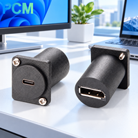 Adaptateur USB-C vers DisplayPort 1.2 série D à montage sur panneau, 4K 60Hz, femelle-femelle, pour rack AV, kiosque, affichage de contrôle industriel