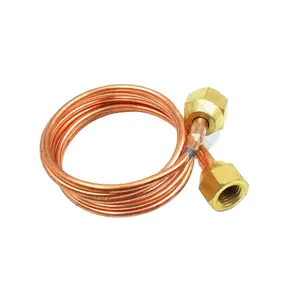 带螺母的铜毛细管90/120/150厘米带螺母的空调中的铜毛细管