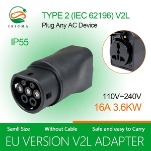 Adaptateur de chargeur EV Isigma 16A 3,6KW IEC 62196 Type 2 V2L pour véhicules avec prises de type 2 - Product Image 2