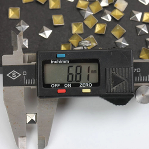 Đinh tán kim loại hình vuông, mặt phẳng, chất lượng AA, dùng làm nóng, trang trí quần áo, phụ kiện trang trí - Product Image 5