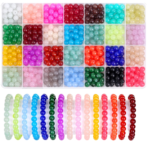 Kit de perles rondes en céramique Heishi de 24 couleurs, modèle TGC-20427, pour la fabrication de bijoux, bracelets et colliers DEE.LUN - Product Image 2
