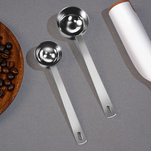 Cuillère doseuse en acier inoxydable 15 ml 30 ml avec trou de suspension pour café, lait, thé, poudre de fruits - Product Image 1