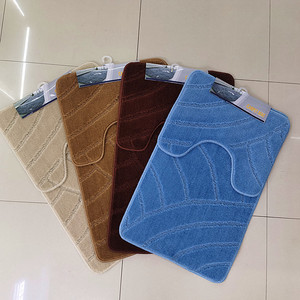 Phong Cách Mới Polypropylene Jacquard Cao Cắt Thấp Vòng Lặp Non-Slip Phòng Tắm <span class=keywords><strong>Mat</strong></span> Thiết Lập Đơn Giản Màu Rắn Chân & Nhà Vệ Sinh <span class=keywords><strong>Mat</strong></span> - Product Image 2