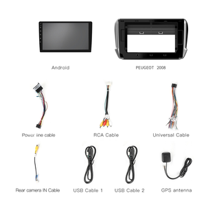 เครื่องเสียงรถยนต์แอนดรอยด์2 + 16ก. ระบบนำทาง GPS หน้าจอสัมผัส9นิ้วพร้อมแผงหน้าปัดวิทยุ USB/TV สำหรับ Peugeot 2008 - Product Image 6