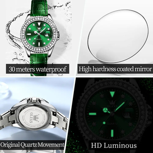 9945 esplosiva 50 pezzi orologio con logo personalizzato <span class=keywords><strong>da</strong></span> <span class=keywords><strong>donna</strong></span> <span class=keywords><strong>di</strong></span> moda verde rotonda <span class=keywords><strong>di</strong></span> marca <span class=keywords><strong>di</strong></span> lusso in acciaio inossidabile orologio Casual orologio <span class=keywords><strong>da</strong></span> <span class=keywords><strong>donna</strong></span> - Product Image 5