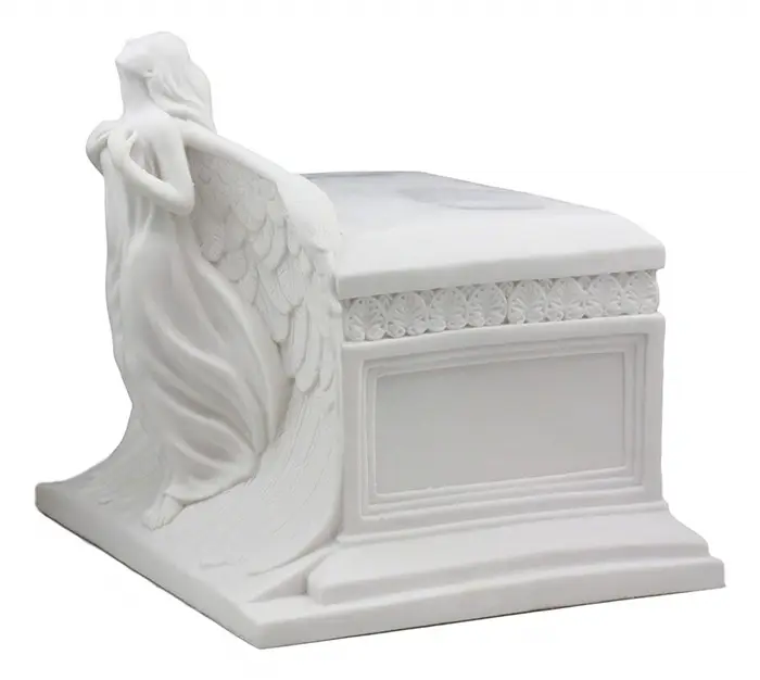 Polyresin/Resina Ebros Cielo Legato In Aumento di Angelo Cremazione Urn Statua di Fondo di Carico Funerale di Alimentazione Ali Di Un Angelo Memoriale