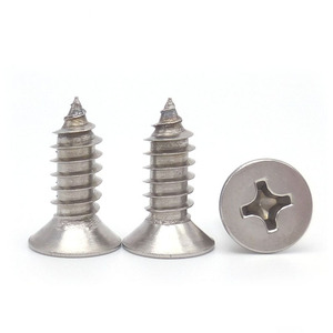 RICHWITS Stainless Steel Phillips <b>Flat</b> Head Tapping <b>Screws</b> For Wood Metric 316 Low Profile - Product Image 5