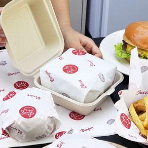Papel de Envolver para Alimentos con Logotipo Impreso Personalizado al por Mayor, Papel de Envolver para Sándwiches, Papel para Envolver Pasteles, Pollo Frito y Papas Fritas - Product Image 4