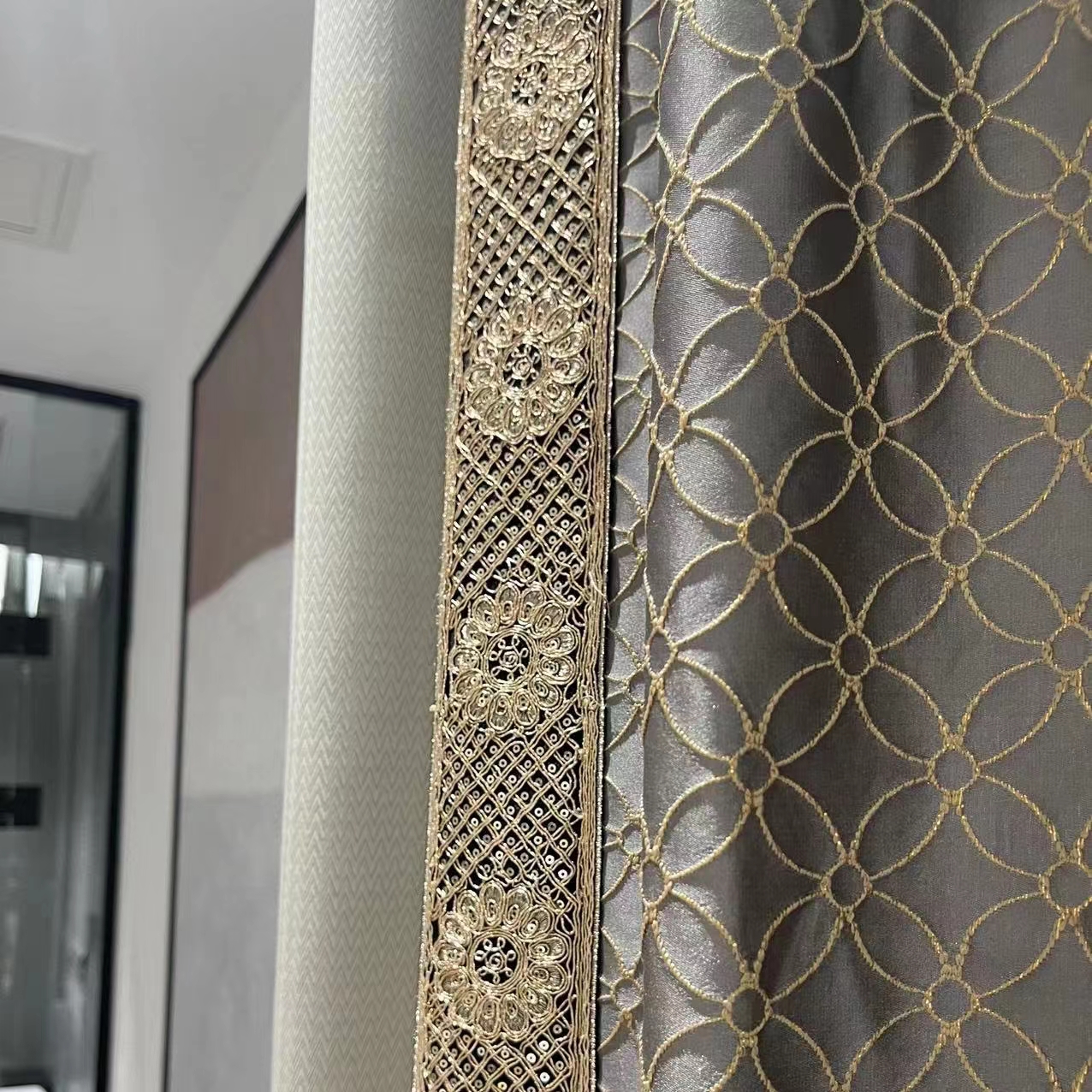 Dòng Sản Phẩm Cỏ Bốn Lá Màu Xám Mới Thiết Kế 2022 Vải Dệt Jacquard Chính Xác Cao Cho Trang Phục, Rèm Cửa Và Gối Kê