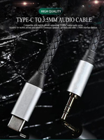 RASANTEK USB-C auf 3,5mm Aux-Kabel Vergoldet DAC-Chip Hi-Res Audio AC-Ausgang Kopfhörer-Adapter für Handy Laptop
