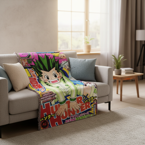Tapisserie tissée personnalisée en coton et polyester écologique avec franges, motif dessin animé japonais <span class=keywords><strong>Luffy</strong></span>, pour la maison (DIY) - Product Image 1
