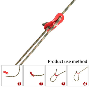 Camping Tent Rope Adjustment Buckle Metal Double Eye Windproof Anti Slip <b>Plate</b> 3.8x1.5cm Outdoor Gear - Product Image 4