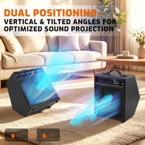 Haut-parleur pour batterie électronique 25W, amplificateur portable Bluetooth pour batterie, clavier et guitares en bois - Product Image 4