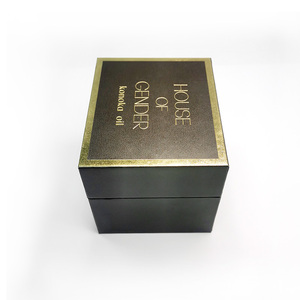 Wholesale Custom Logo <b>Black</b> Flip Cosmetic Packaging <b>Box</b> Recyclable Rigid Cardboard <b>Box</b> With Foam Inserts - Product Image 3