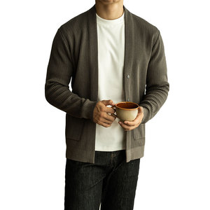 Áo khoác cardigan nam dệt kim nhẹ, kiểu dáng trưởng thành, khóa kéo, chất liệu lông, size lớn, thích hợp cho mùa thu đông năm 2025 - Product Image 1