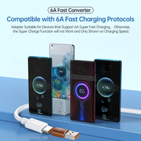 Mini 6A OTG USB3.0 a USB C Adaptador hembra Cargador rápido para iPhone 15 Pro Max y para Samsung S24 Ultra Compatible con computadoras portátiles