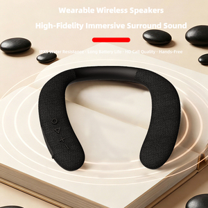 Nouvelle Enceinte Bluetooth Portable Étanche pour l'Extérieur, Design Tour de Cou en Forme de U, Revêtement en Plastique, Silicone et Tissu - Product Image 2