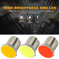 Ampoule LED de voiture P21W 1156 Ba15s 1157 Bay15d Clignotant COB 12V Blanc Jaune Rouge Feux de recul de stationnement de freinage automatique