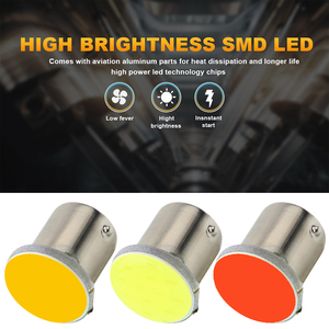 Bombilla LED para Auto P21W 1156 Ba15s 1157 Bay15d, Luz <span class=keywords><strong>de</strong></span> Señal <span class=keywords><strong>de</strong></span> Giro COB 12V, Blanca, Amarilla, Roja, Luces <span class=keywords><strong>de</strong></span> Freno, Reversa y Estacionamiento - Product Image 2