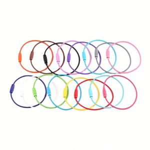 Llavero de alambre de acero metálico recubierto de colores de 15 cm con tornillo giratorio para dijes de bolsos DIY y accesorios de manualidades - Venta al por mayor - Product Image 2