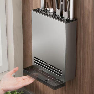 Soporte de pared para cuchillos de cocina al por mayor, organizador de utensilios domésticos con drenaje para palillos - Product Image 1
