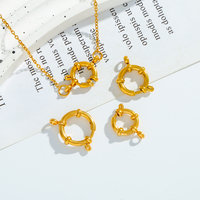 5 pièces en acier inoxydable or rond fermoirs à ressort crochets pour Bracelet clavicule collier fermoir connecteurs bijoux à bricoler soi-même faisant des fournitures