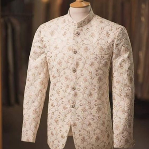 Latest Stylish Indowestern Sherwani with <b>Pant</b> Dress Beautiful Embroidery Plus Size Breathable for Party/Wedding in 2022 - Product Image 1