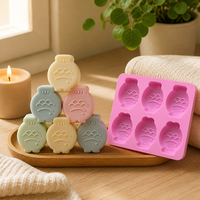 Moule en silicone à 6 cavités pour savon, bougies, résine, cire, motif poissons