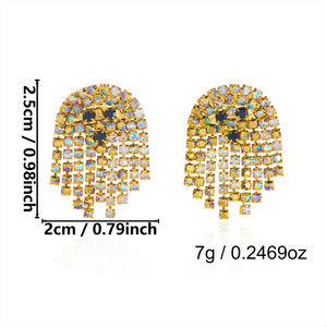 Pendientes <span class=keywords><strong>de</strong></span> Fantasma con Borlas <span class=keywords><strong>de</strong></span> Cristal AB y Borlas <span class=keywords><strong>de</strong></span> Cadena en Plata y Oro, 2 Colores, para Fiesta <span class=keywords><strong>de</strong></span> Halloween, para <span class=keywords><strong>Mujer</strong></span> - Product Image 5