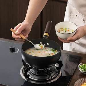 Sartén Wok Grande Profunda Antiadherente de Hierro sin Recubrimiento con Fondo Plano para Saltear, Venta al por Mayor - Product Image 5