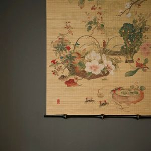 Calming the Waves, rouleau suspendu en soie de bambou double face, style chinois, peinture sur rouleau rétro pour salon ou bureau - Product Image 4